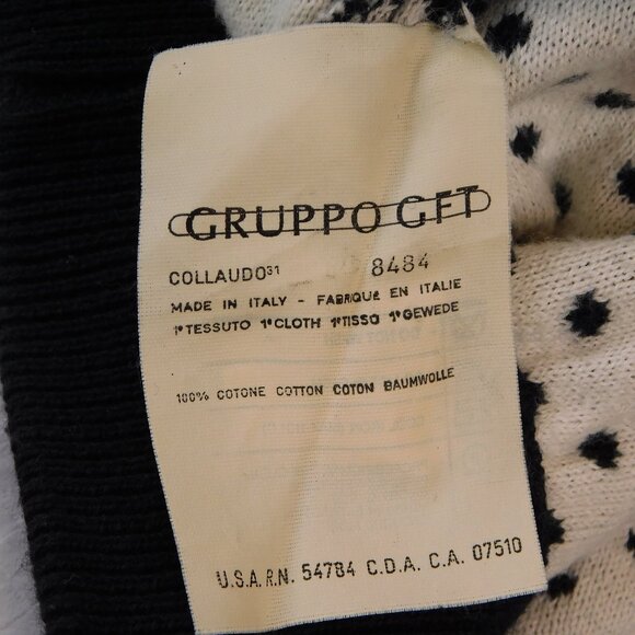 Valentino Blue & White Polka Dot Cardigan | Cotton | Wavy | Vintage | VGUC | 8 - Picture 8 of 10